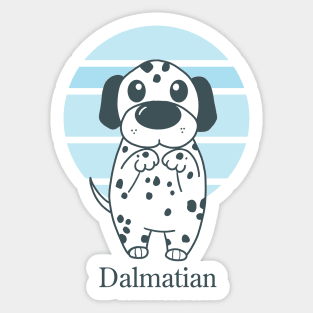 Cute Dogs illustrations - Dalmatian Sticker